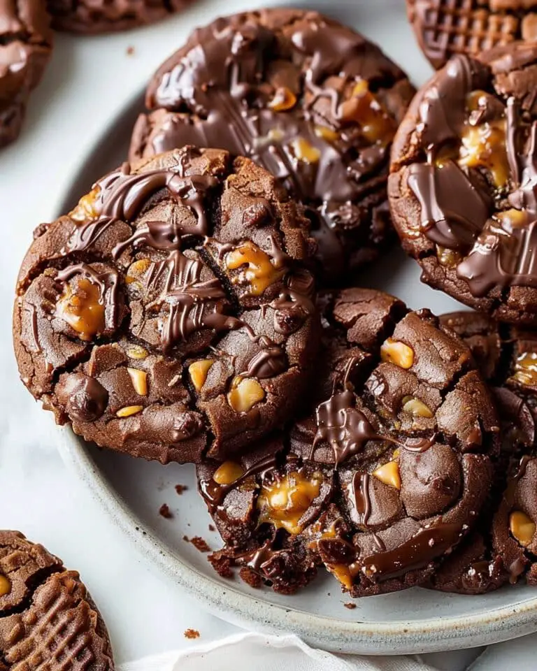 Chocolate Turtle Cookies
