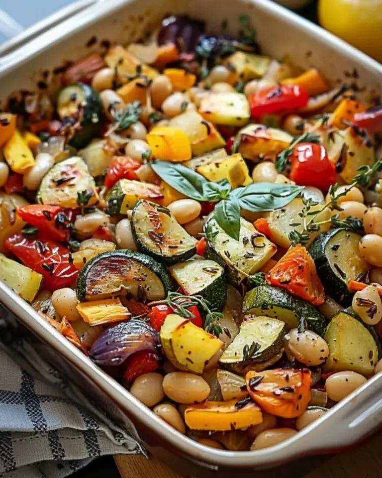 Easy Roasted Vegetable and Cannellini Bean Bake for Weeknights