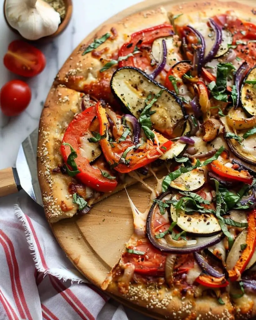 Roasted Vegetable Whole Wheat Pizza