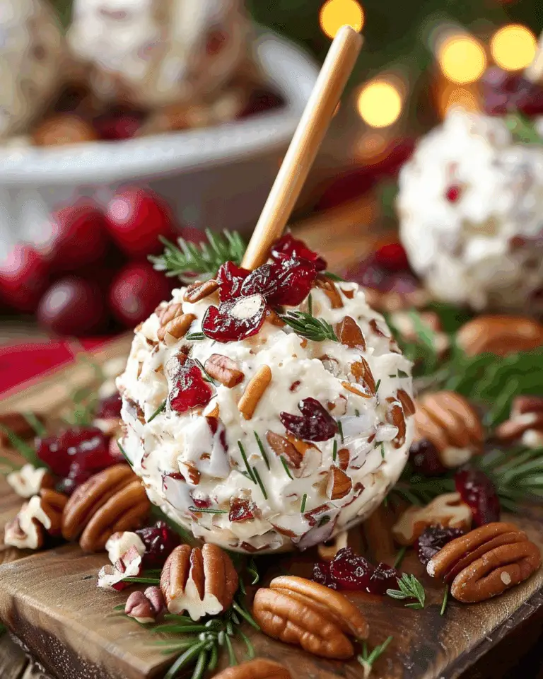 Festive Cranberry Pecan Cheese Ball