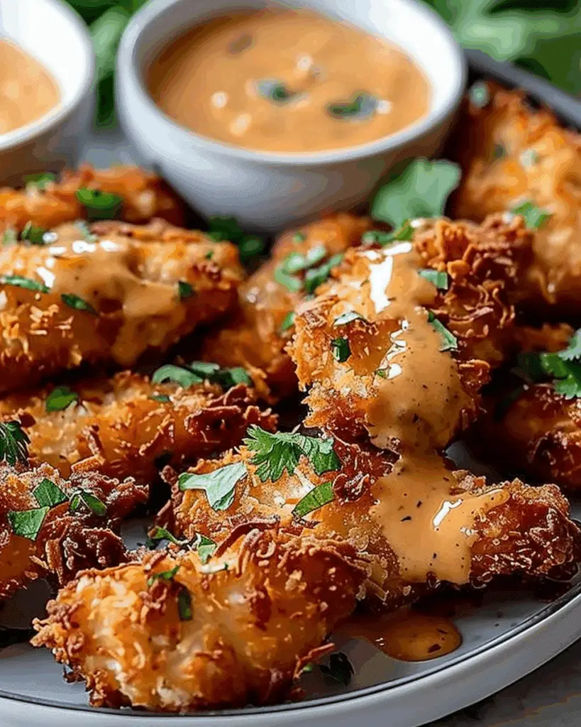 Crispy Coconut Chicken with Creamy Bang Bang Sauce