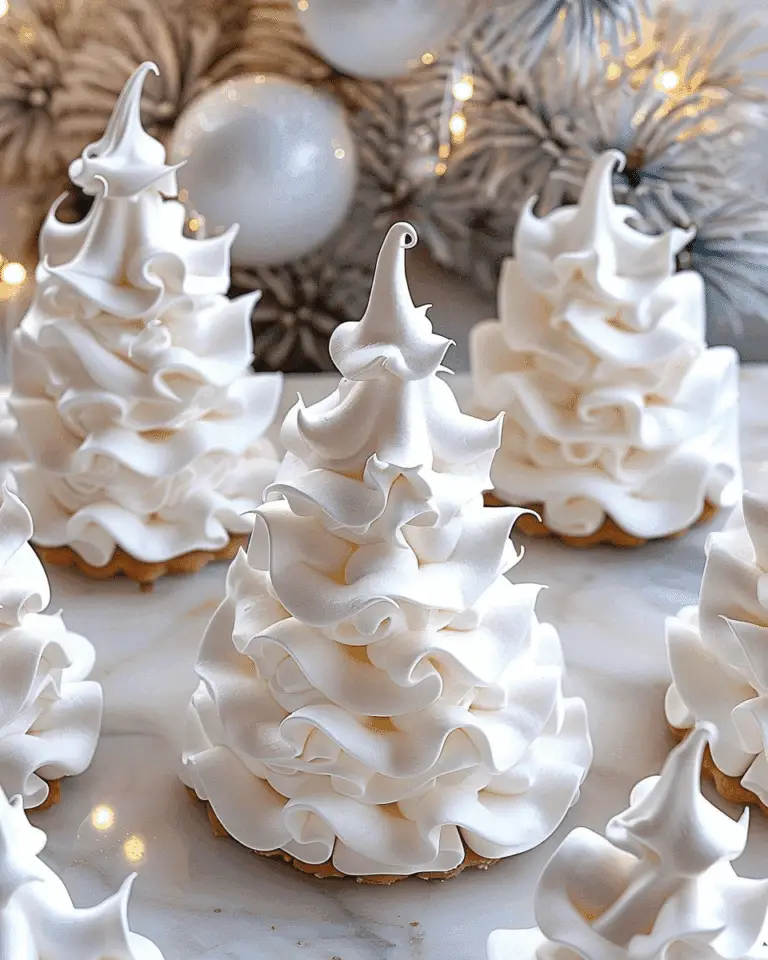 Tree meringue cookies
