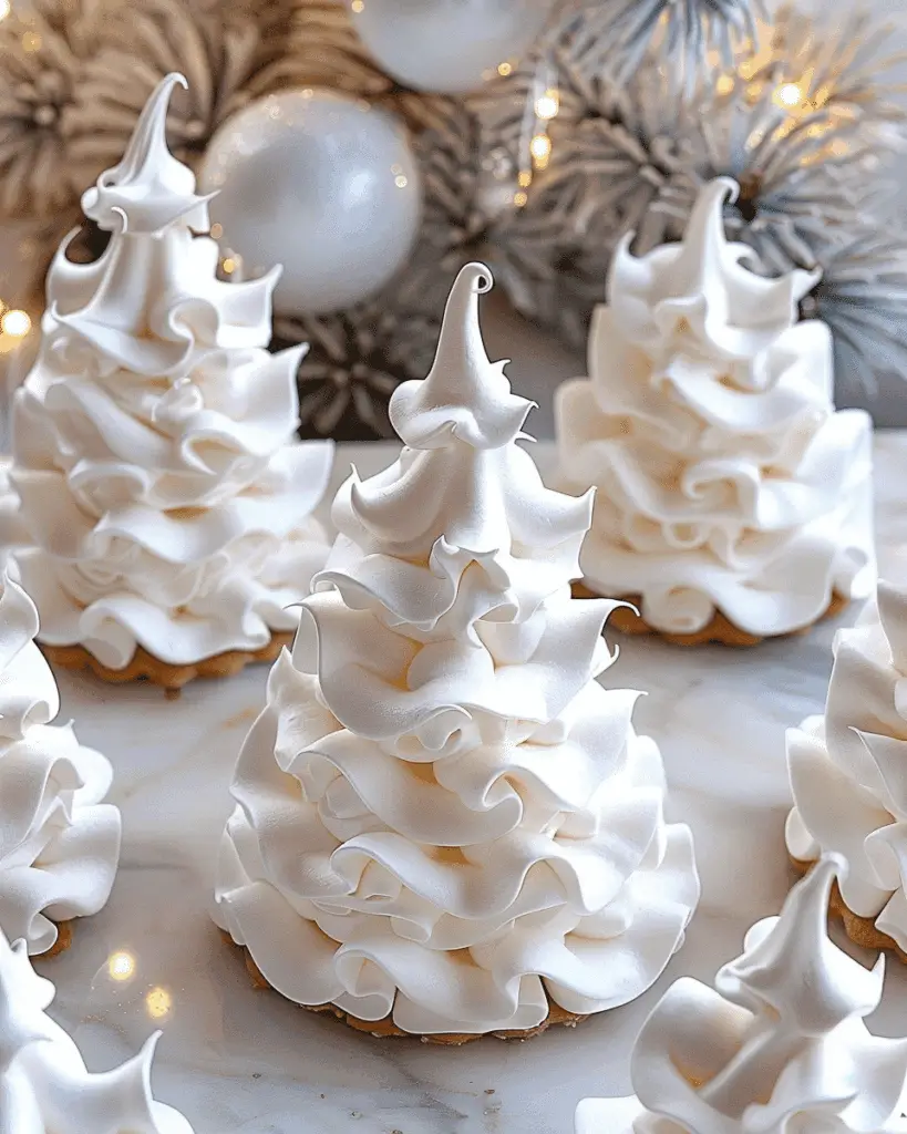Tree meringue cookies