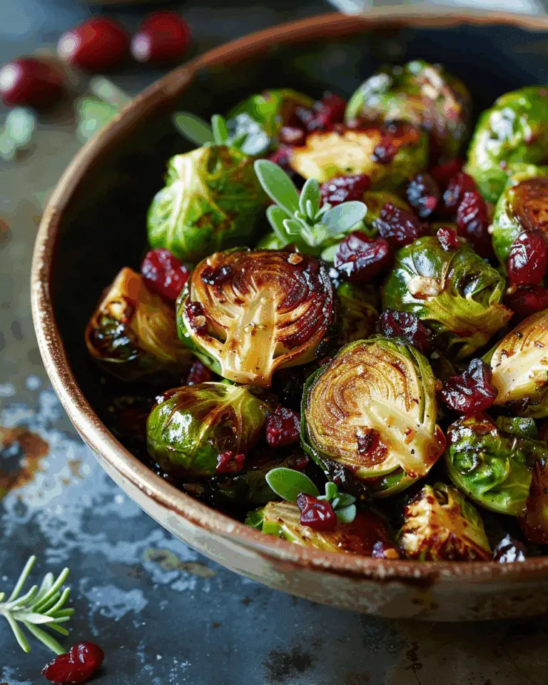 Brussels Sprouts with Balsamic and Cranberries