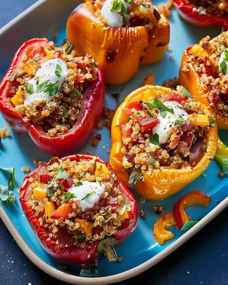Middle Eastern Quinoa Stuffed Peppers
