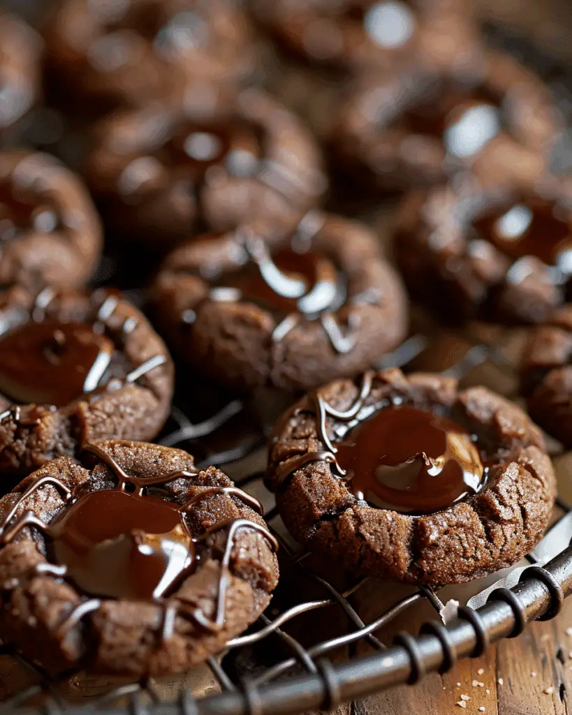 Chocolate Thumbprint Cookies