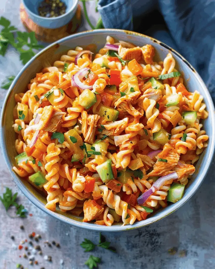 Buffalo Chicken Pasta Salad