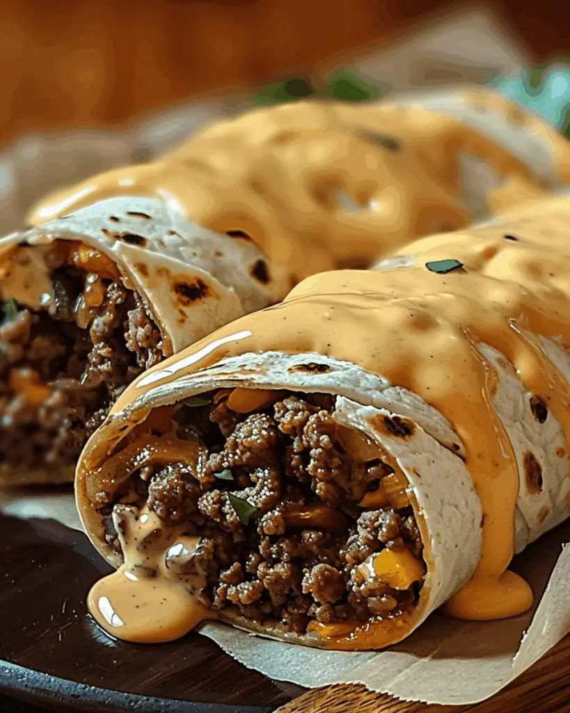 Cheesy Ground Beef Delight Wrap