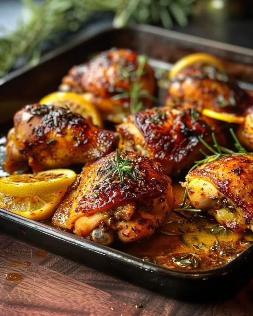 Lemon Paprika Roast Chicken Thighs