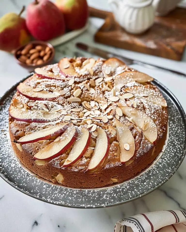 Spiced Pear Almond Breakfast Cake
