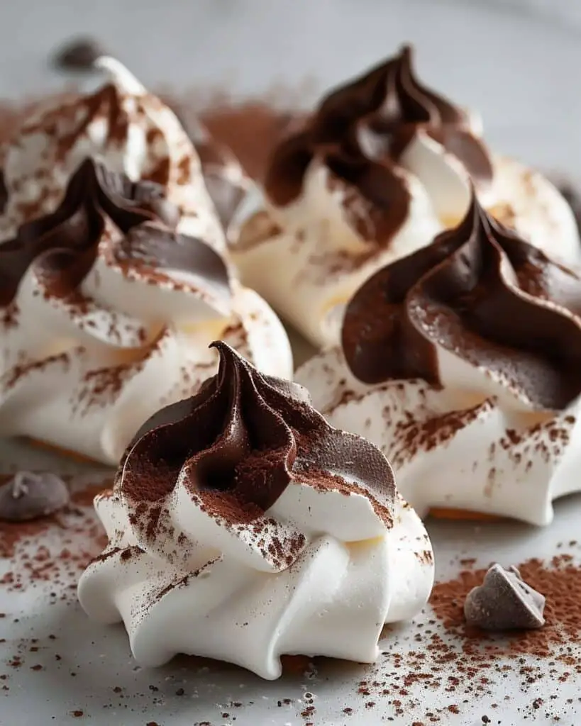Chocolate Dipped Meringue Cookies