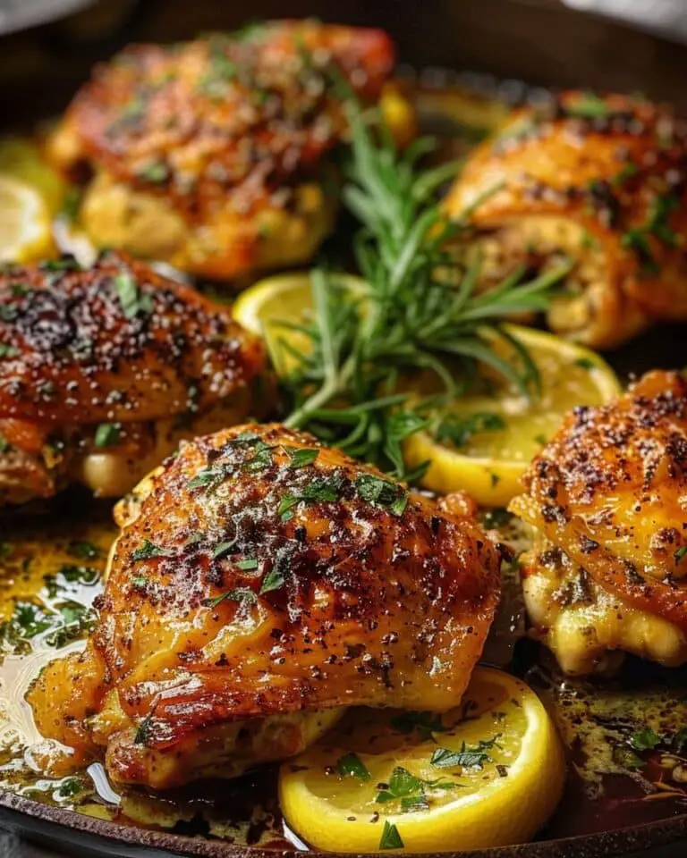 Lemon Paprika Roast Chicken Thighs - Julia Meals