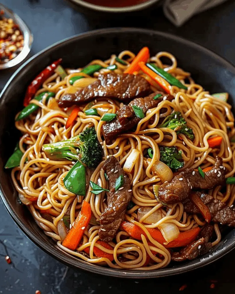 Easy Beef Lo Mein with Fresh Vegetables