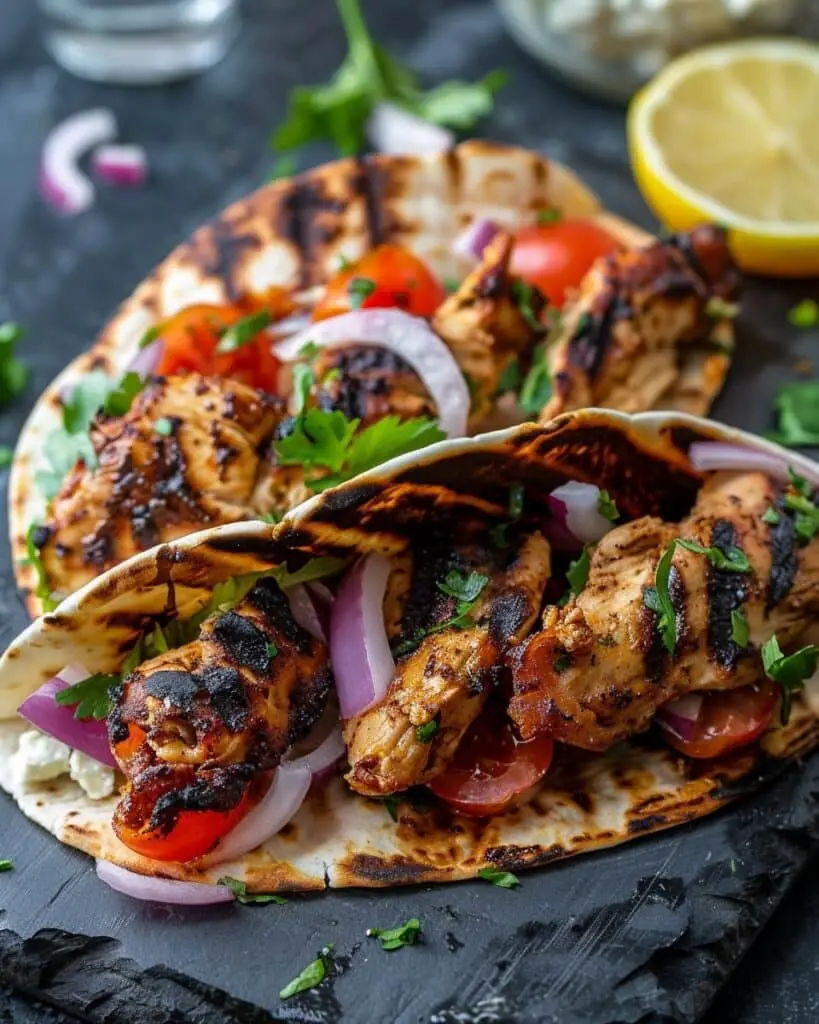 Juicy Greek Chicken Gyros Wraps
