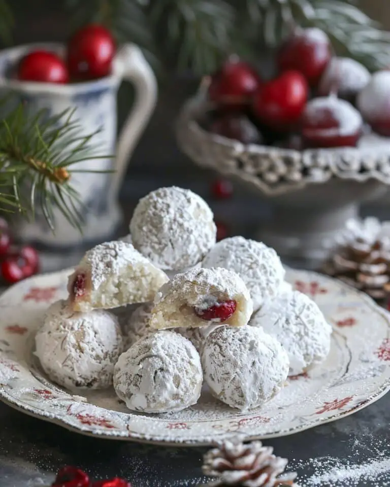 Cherry Snowball Cookies