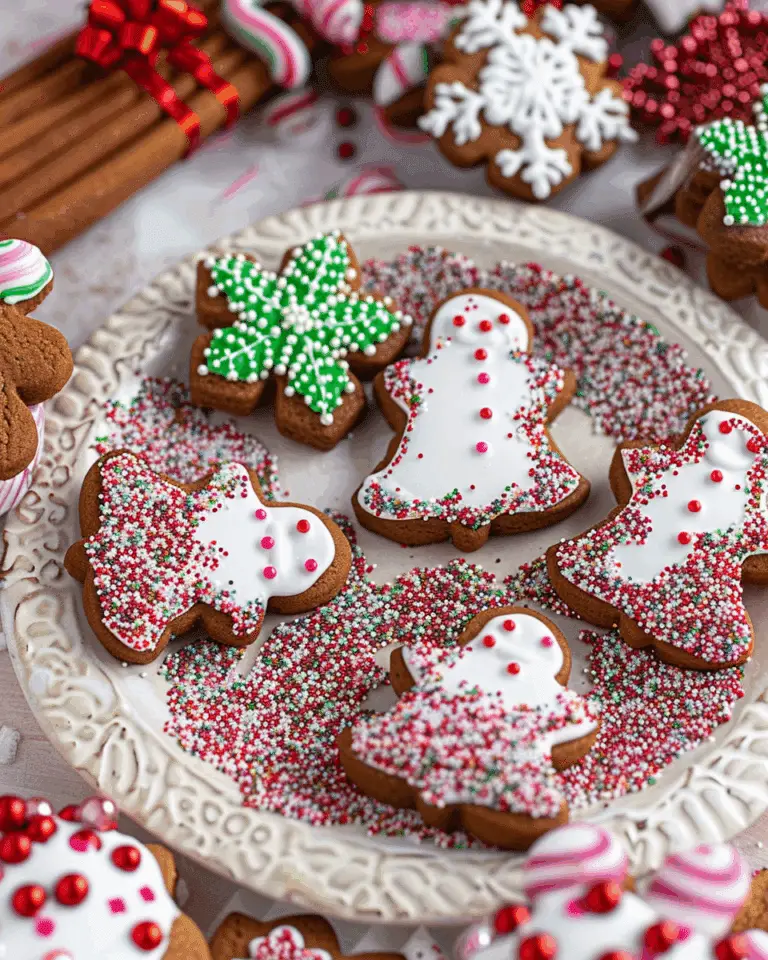 Gingerbread Sprinkle “Kiss” Cookies