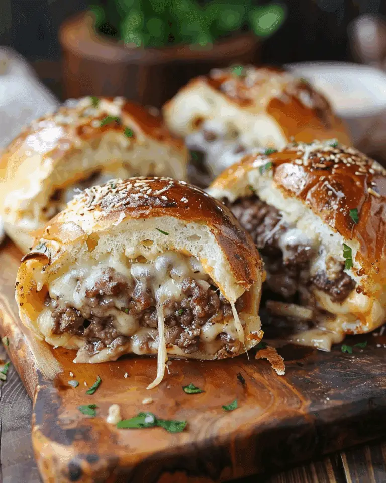 Garlic Parmesan Cheeseburger Bombs