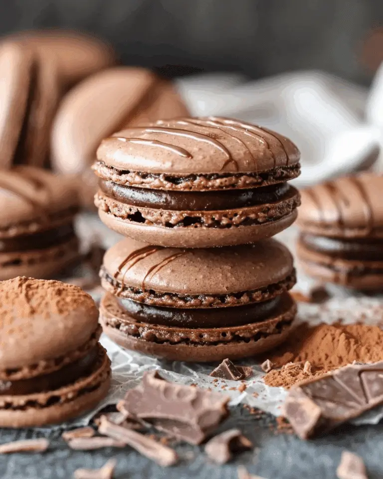 Chocolate Ganache Macarons