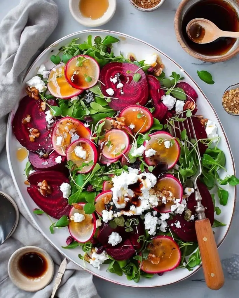 Beet Salad with Goat Cheese and Balsamic