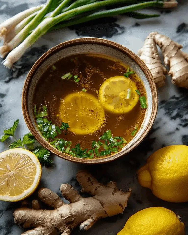 Healing Miso-Ginger Lemon Detox Broth