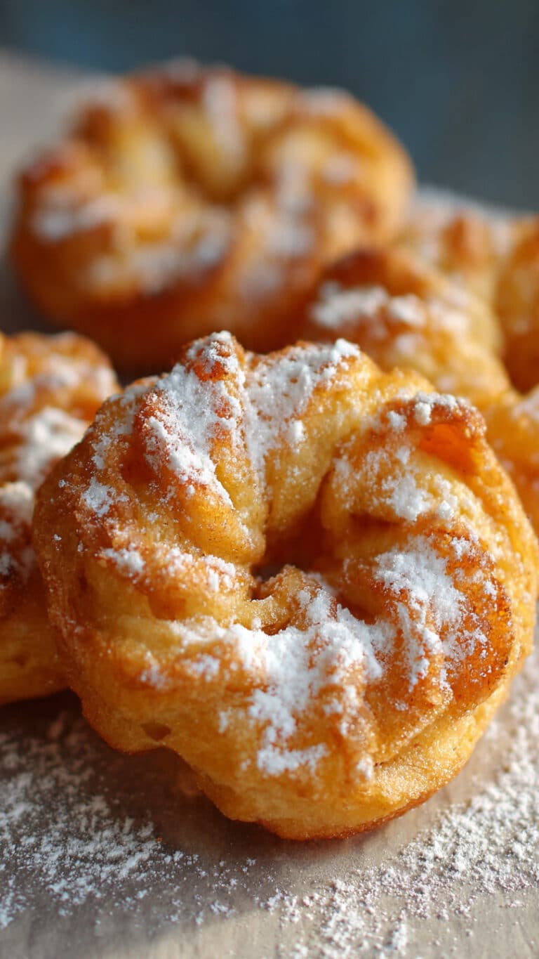 Vegan Apple Puff Pastry Doughnuts