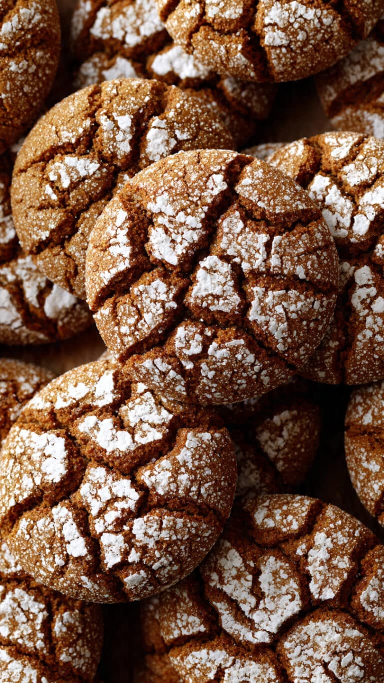 Gingerbread Crinkle Cookies