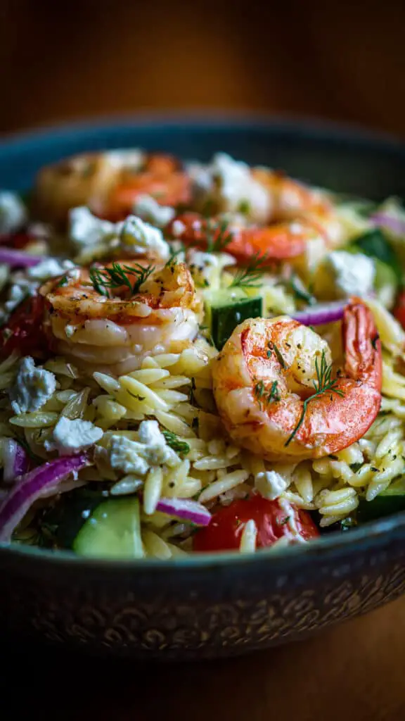 Greek Shrimp Orzo Salad
