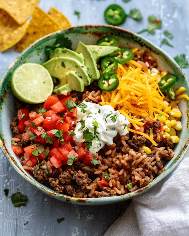 Easy Taco Rice Bowl