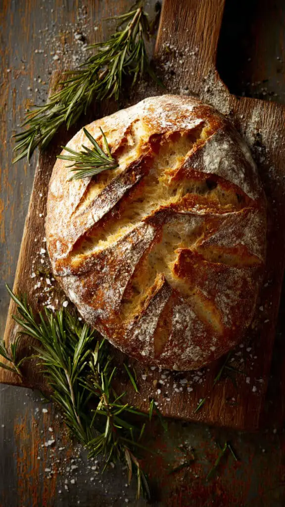 Rustic Rosemary Olive Artisan Bread