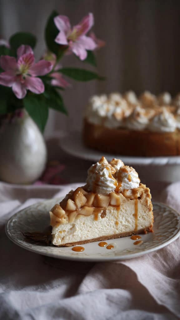 Salted Caramel Apple Pie Cheesecake