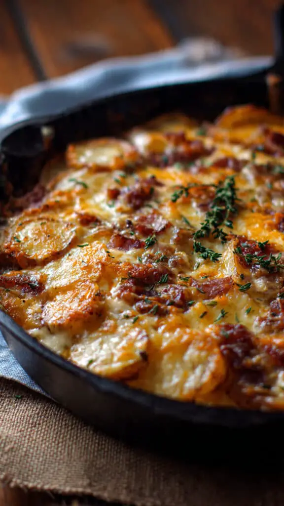 One-Pan Cheesy Meat & Potato Skillet