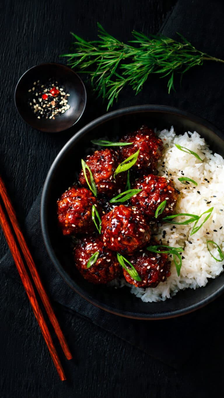 Easy Korean BBQ Meatballs