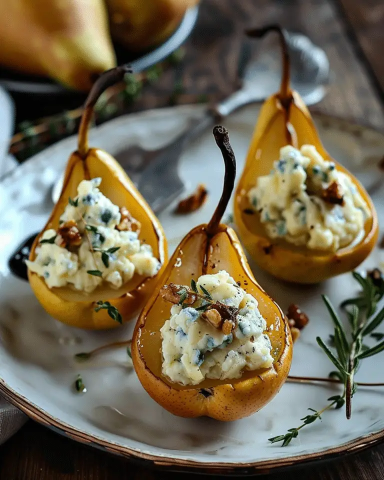 Elegant Blue Cheese Stuffed Pears
