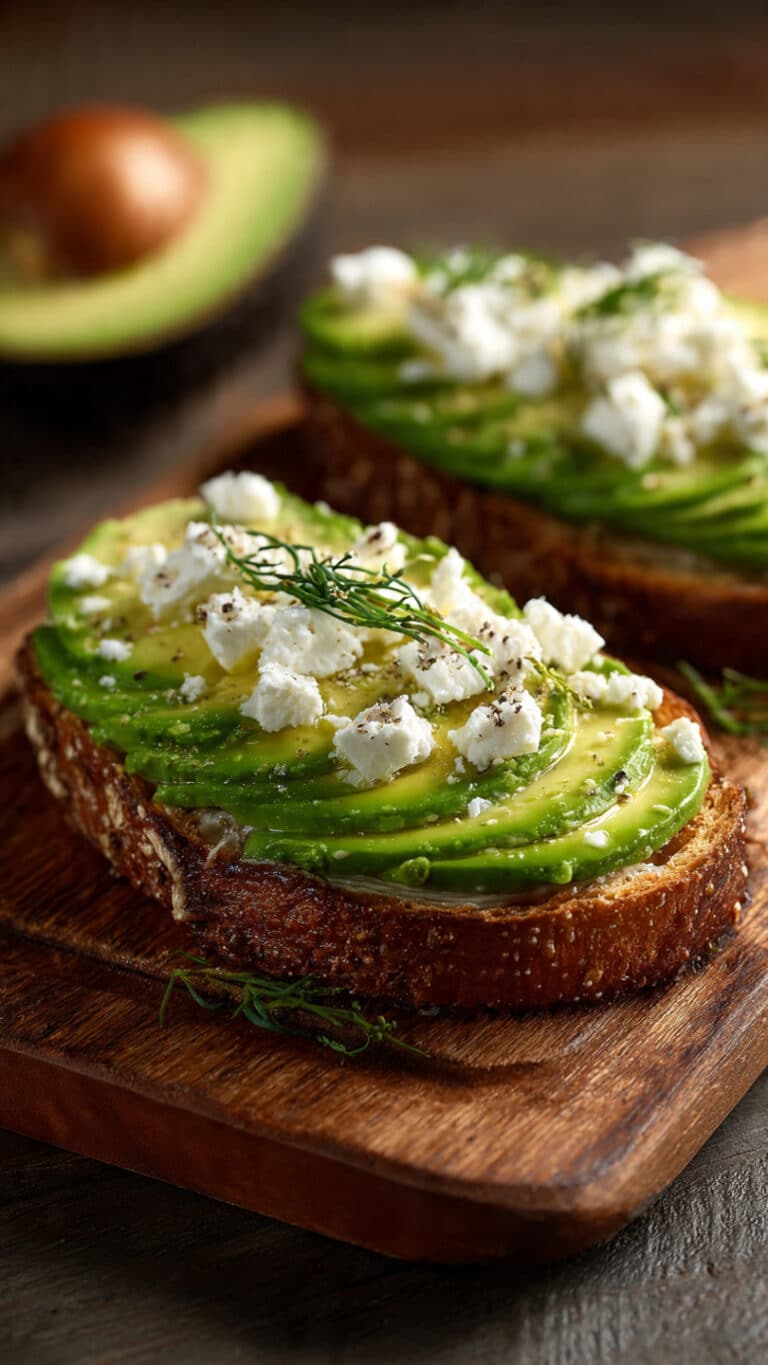 Creamy Avocado Feta Toast Delight