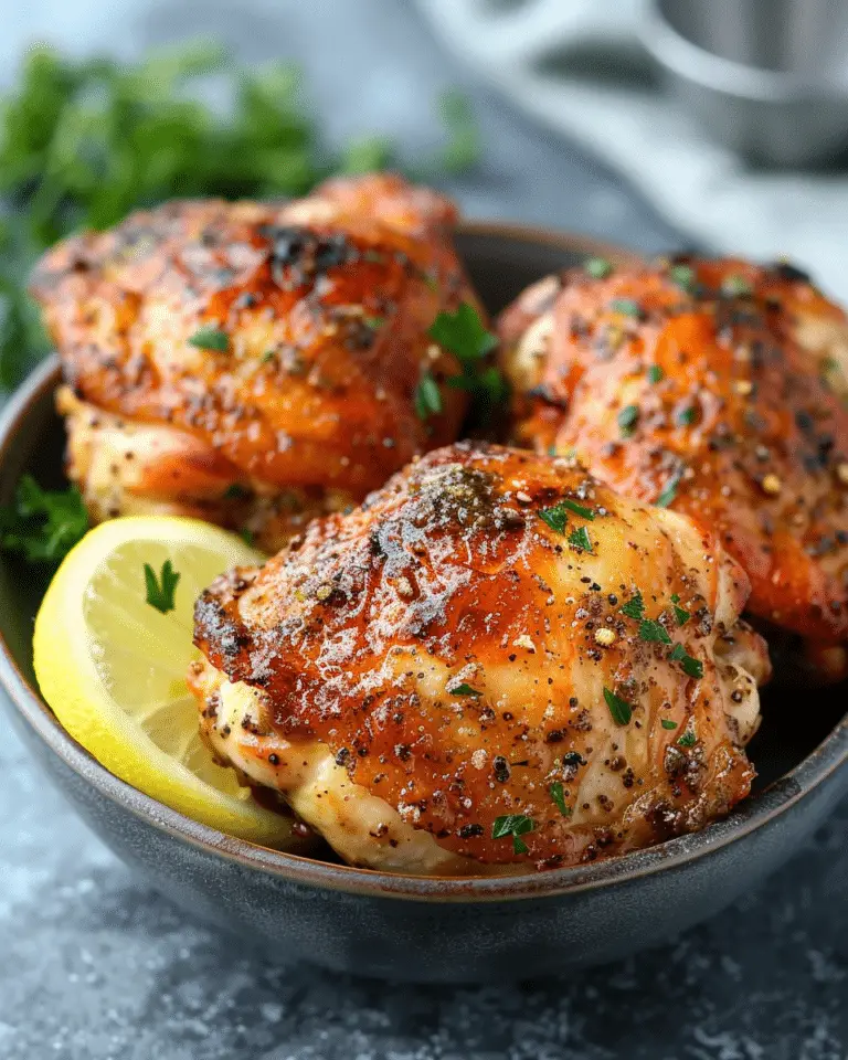 Super Easy Lemon Pepper Chicken Thighs