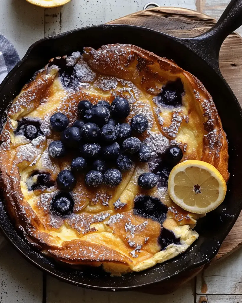 Blueberry Lemon Dutch Baby Pancake