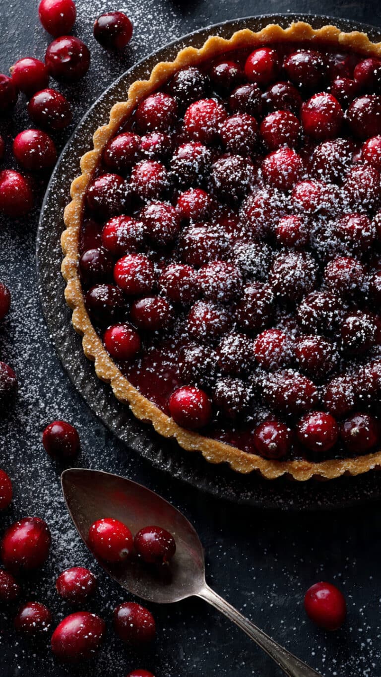 Festive Cranberry Curd Tart