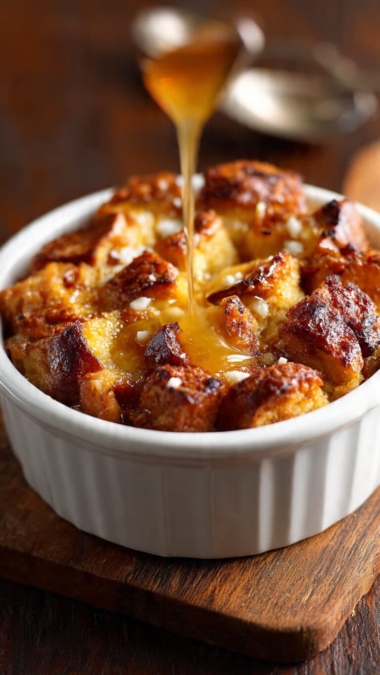 Bread Pudding with Butter Rum Sauce