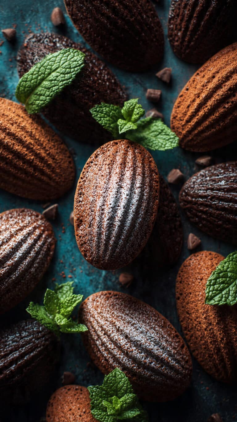 Chocolate Peppermint Madeleines