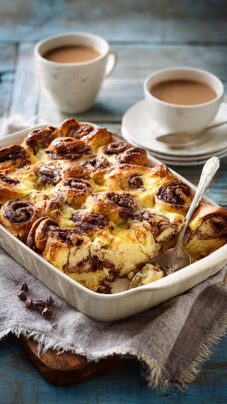 Chocolate Croissant Breakfast Bake