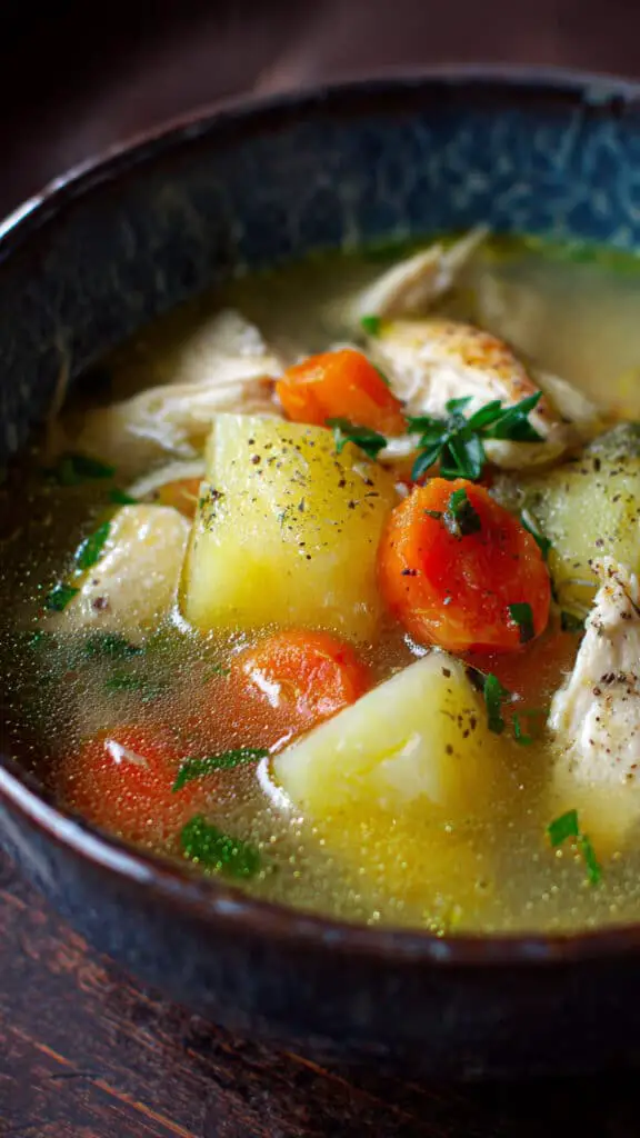 Comforting Chicken Soup with Potatoes