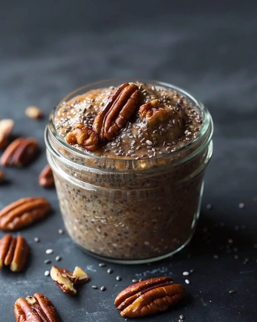 Southern Pecan Pie in a Jar Chia Pudding