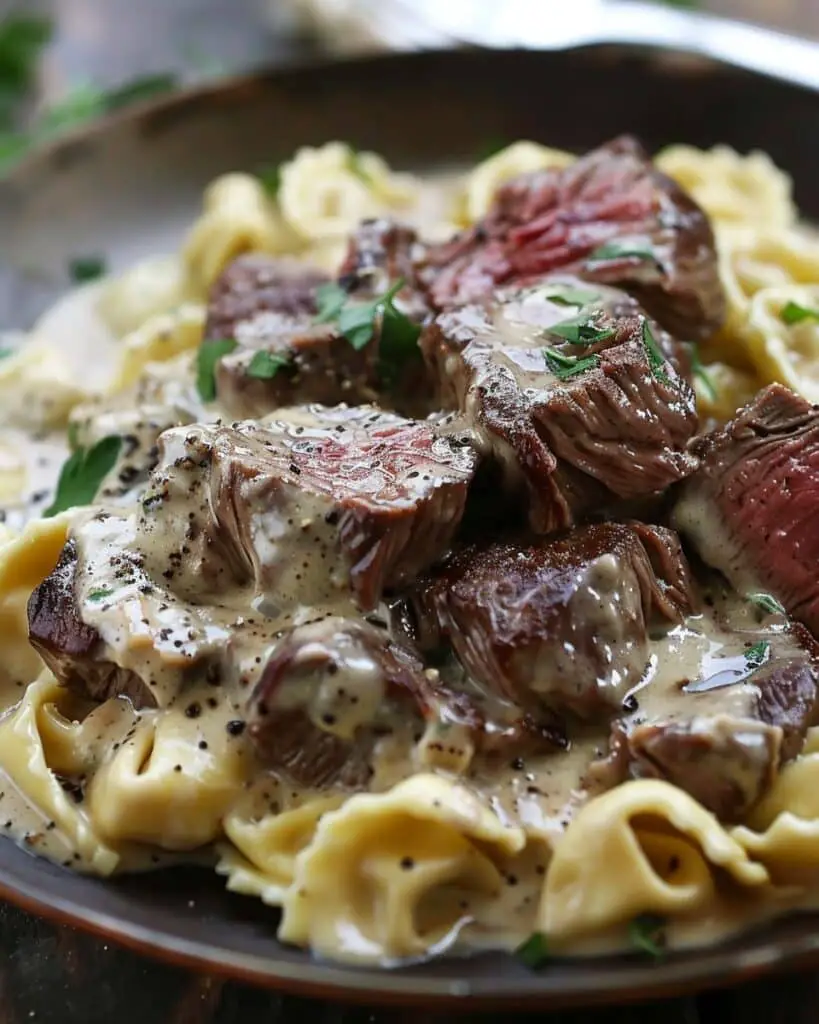 Cracked Garlic Steak Tortellini in Creamhouse Sauce Bliss
