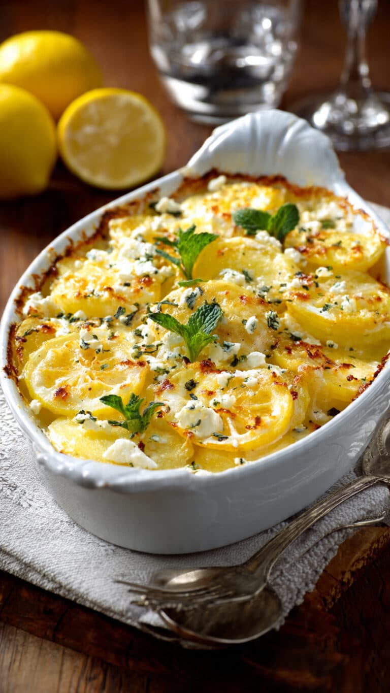 Lemon Feta Potato Dish