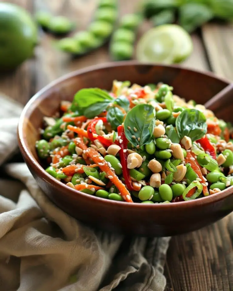 Asian Edamame Peanut Crunch Salad