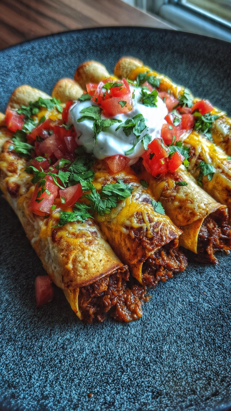 Crispy Cheesy Beef Taquitos