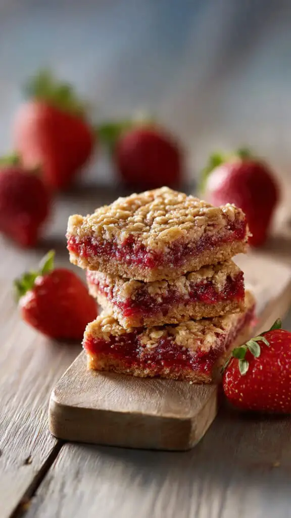 Healthy Strawberry Oatmeal Bars