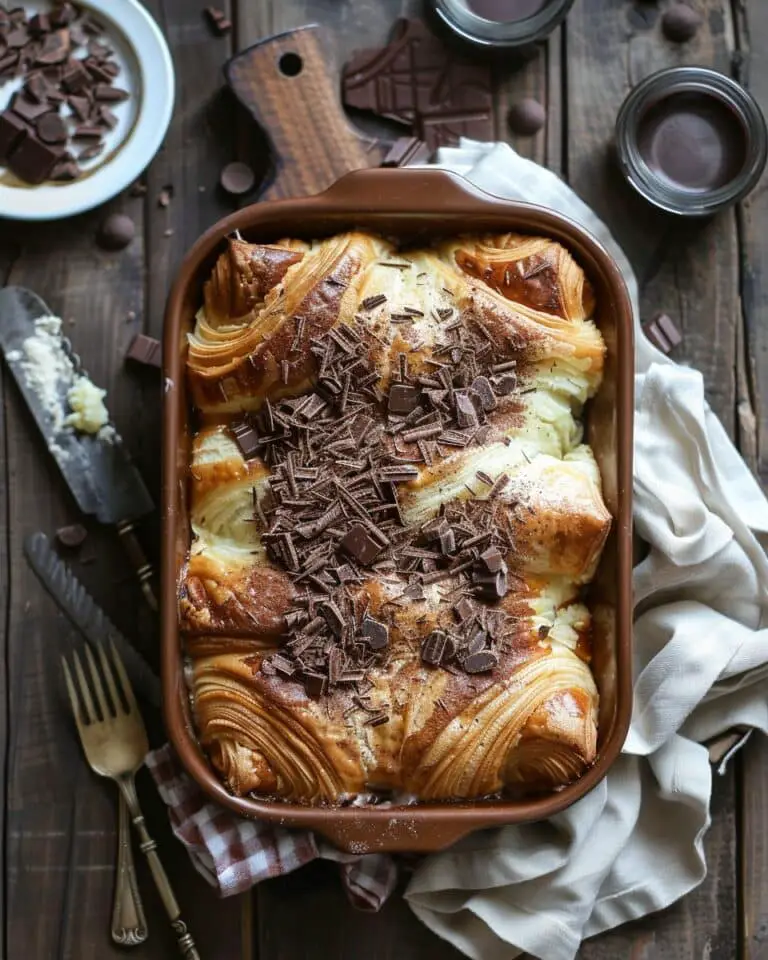 Decadent Chocolate Croissant Breakfast Bake