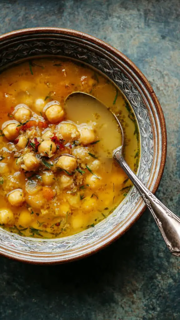 Best Garlic Chickpea Soup
