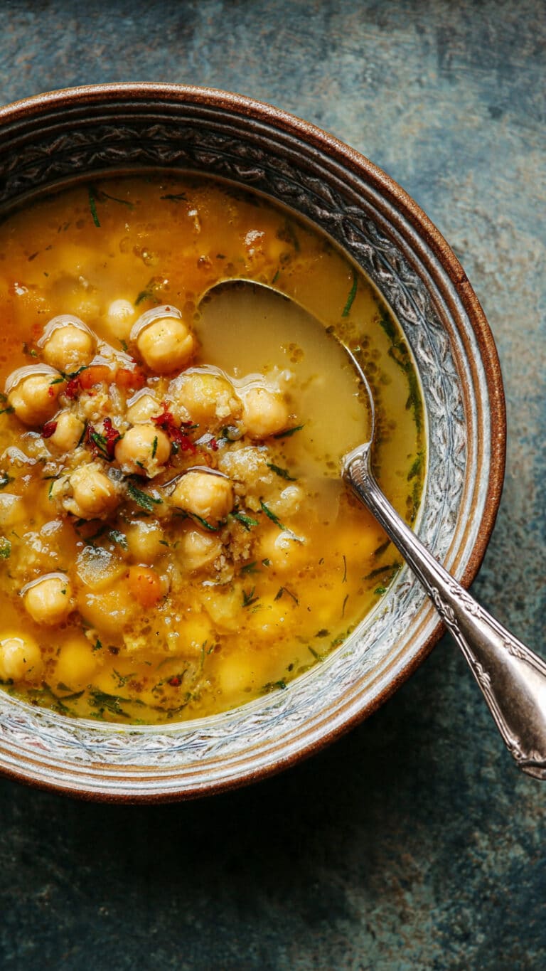 Best Garlic Chickpea Soup